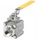 stainless steel three Piece thread NPT BSP ball valve price heavy type water float ball valve 1000wog