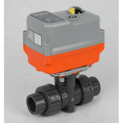 2 Way Pvc Electric Operated Ball Valve Wireless 24v 230v Electric Actuator Ball Valve