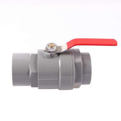 Vietnam Type  PVC 2 Pieces Two pieces Ball Valve With Stainless Steel handle