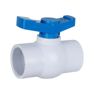 reliable 2-1/2 inch PVC Compact ball Valves thread octagonal  valve water