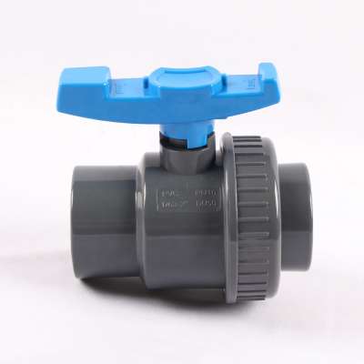 Factory Price gray body pvc single union ball valve