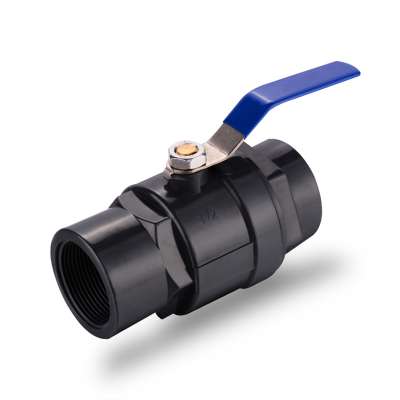 Suitable Price pvc 2 pieces ball valves mini plastic ball valve SS Handle