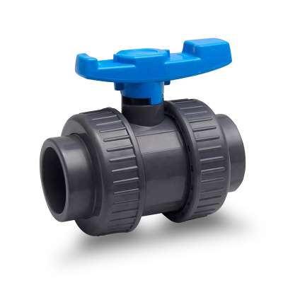 Popular PVC Double Ball Valve DN100 Ball Valve DN32 with High Quality