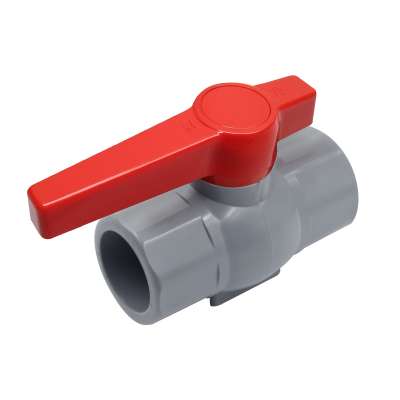 Grey Body Red Handle High quality Octagonal PVC Ball Valve