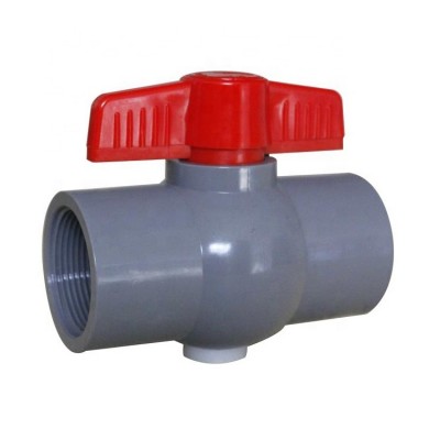 Different types/Grey Body Red Handle l Plastic Ball Valve